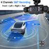 4-канальная WiFi видеорегистратор автомобильная камера Черный ящик Вождение DVR FHD 1080P Передняя Левая Правая Задняя Ночное видение Циклическая запись Комплект для скрытой установки