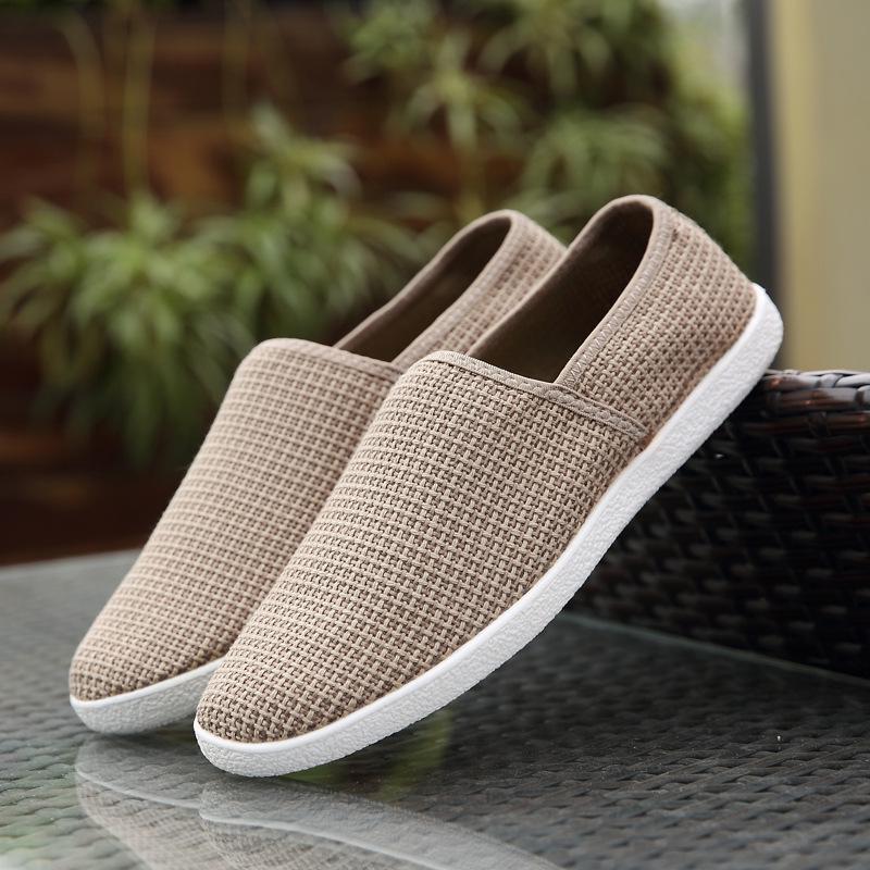 Fashion Spring Espadrilles Men Casual Shoes Breathable Canvas Shoes Male Fashon Trend Driving Shoes Men Slip On Loafers Summery89