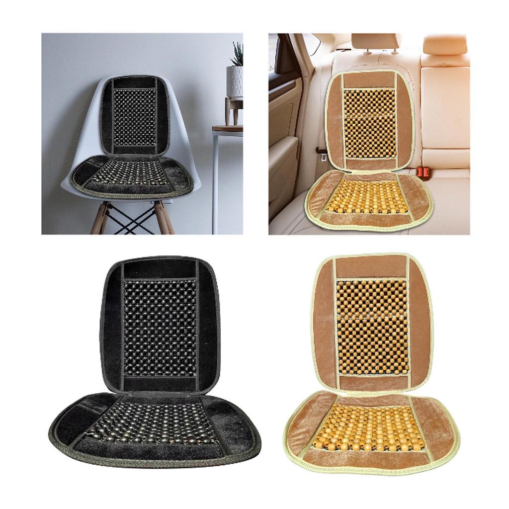 Универсальная накидка на сиденье автомобиля из деревянных бусин, поддержка спины, массажная охлаждающая подушка