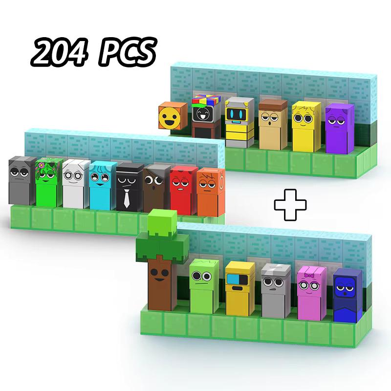 Magnetic Building Block Sprunki Magnet Cube Mine World Kid Gift Set for Boy Girl Children Age 3+ DIY Model STEM Sensory MusicToy