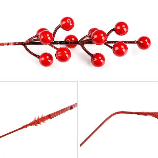 10/30 шт. имитация ягод многоразовые реалистичные яркие цвета искусственные красные ягоды рождественские украшения для дома