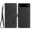 For iPhone 17 Air Case Imprinted Feather PU Leather Wallet Phone Cover with Wrist Strap