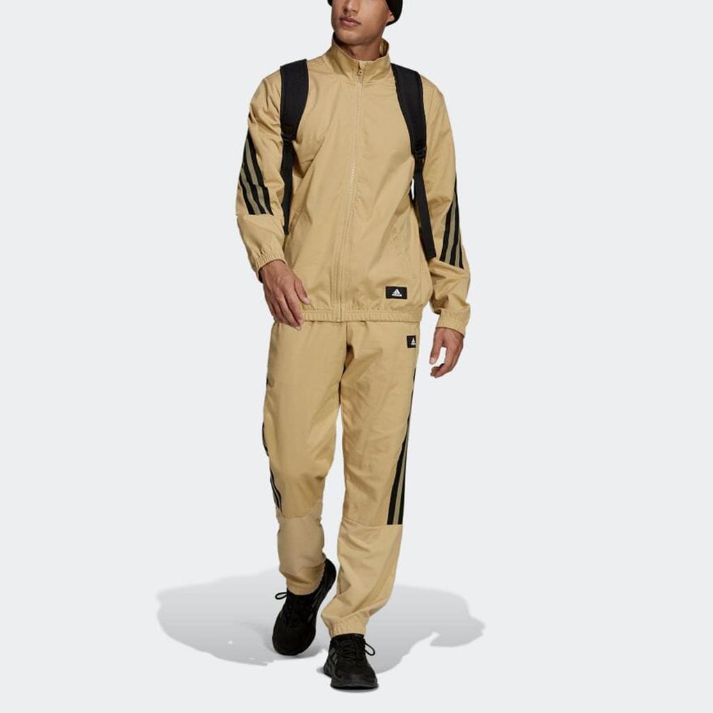 Adidas Мужские тканые джоггеры с цветными блоками цвета хаки HA6568