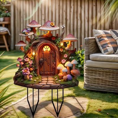1 шт. хрустальная мечтательная скульптура домика-гриба, подходит для украшения газона на открытом воздухе и чердака в помещении,