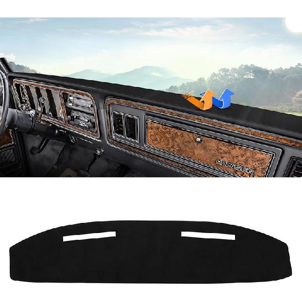 Autorder Коврик на панель приборов для 1973-1977 1978 1979 Ford F100/F150/F250/F350/Bronco Аксессуары для пикапа Накладка на панель приборов Улучшенный велюровый коврик на панель приборов