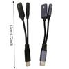 Universal 2 in 1 USB C Splitter PD 60W Type-C To AUX Adapter USB C To 3.5mm Adapter  Fast Charging