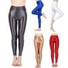 Женские модные блестящие узкие эластичные леггинсы унисекс, брюки