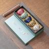 Kiln Change Tea Cup Set with Gift Box Chinese Ceramic Tea Ware Five Elements Cup Full Set Souvenir