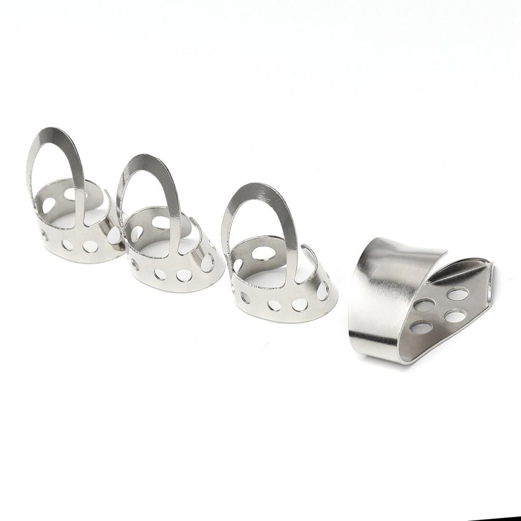 4Pcs Guitar Picks for Finger & Thumb Metal Finger Picks Adjustable Guitar Plectrums Finger Pick for Guitar Bass Ukulele