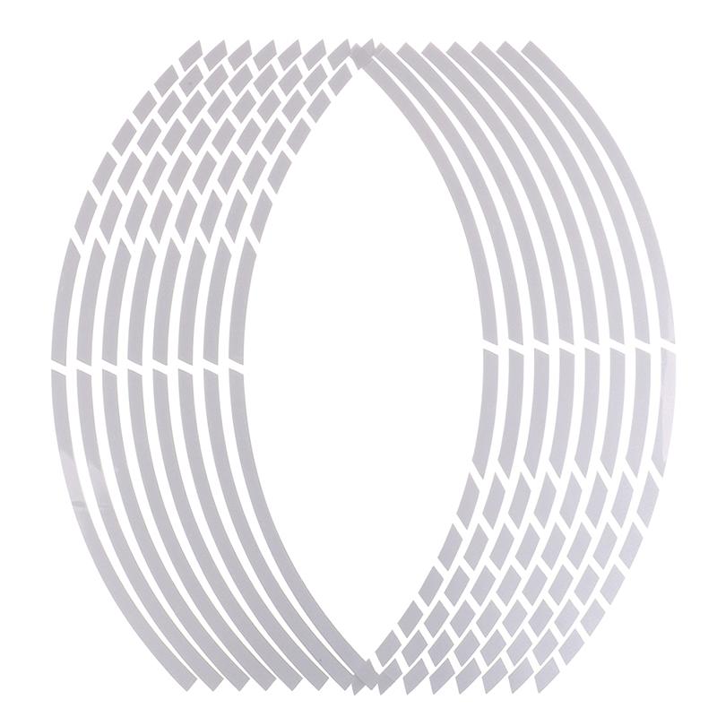 Обод колеса мотоцикла автомобиля 16 светоотражающих полос 17"-19" полосатая лента наклейки