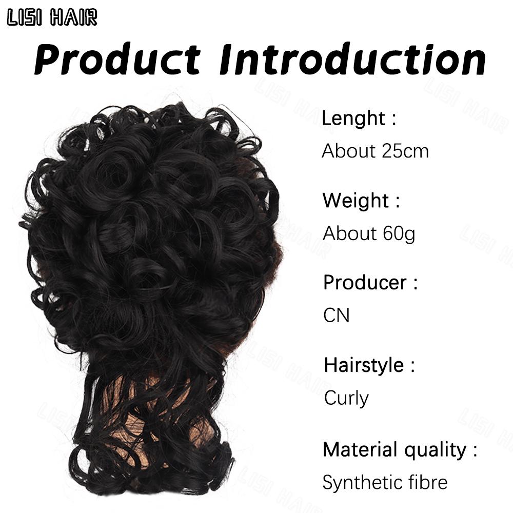 MERISIHAIR Грязный пучок для волос, эластичный шнурок, свободный большой вьющийся короткий пучок, синтетический хвостик, наращивание волос, пучок для женщин, ежедневное использование