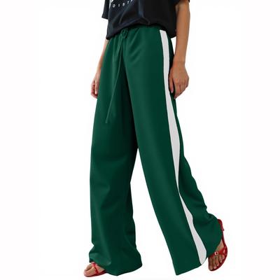 Женские брюки-палаццо, летние повседневные струящиеся брюки с широкими штанинами, наряды для пляжа, путешествий, отпуска