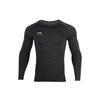 Li Ning Football Series Training Sports Compression Fitness Wear Men tops Black AUDR063-5