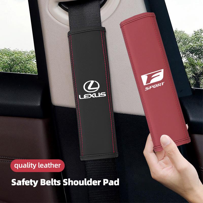 2Pcs Car Seat Belt Shoulder Cover Safety Belts Cushioning For Lexus F-SPORT ES RX NX LS UX LM LX GX LC RZ IS CT GS RC HS SC TXJT3