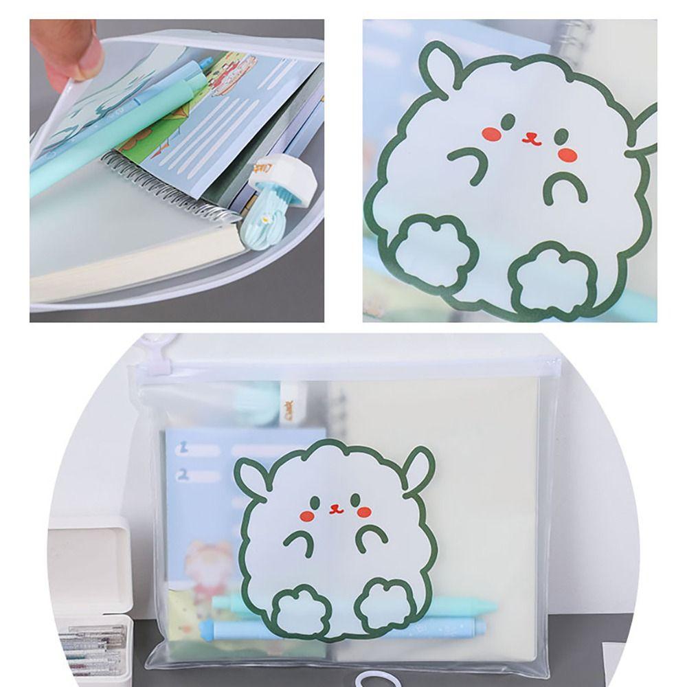 Водонепроницаемая сумка на молнии Пластиковая сумка для канцелярских товаров Мультяшный органайзер для канцелярских товаров Для девочек и мальчиков