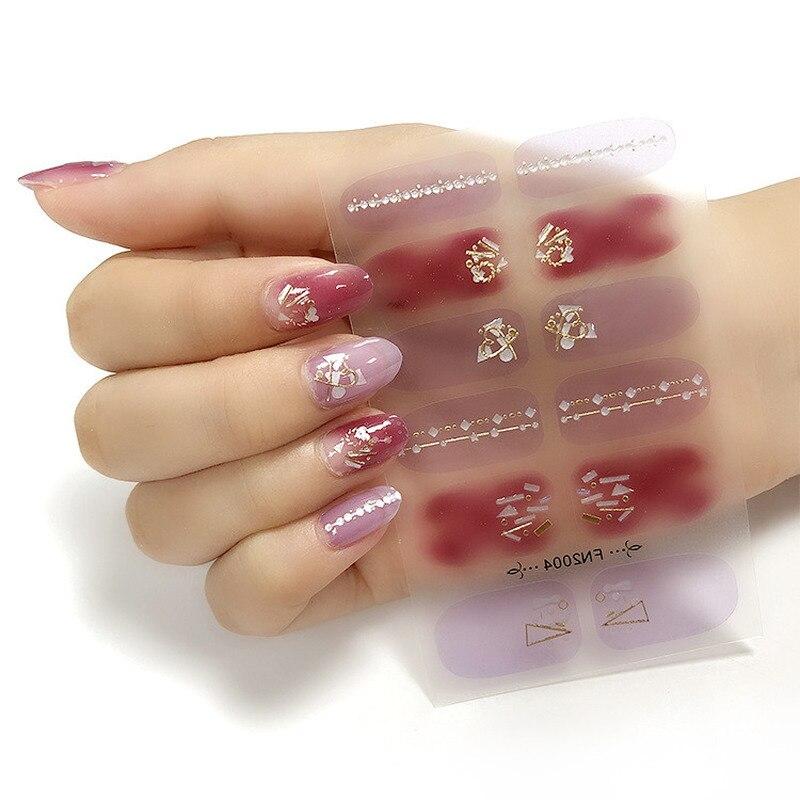 Наклейки для ногтей, бронзирующие, модные, с полным покрытием, наклейки для ногтей, маникюрные летние простые наклейки для ногтей, аксессуары для искусства, сделай сам, инструмент