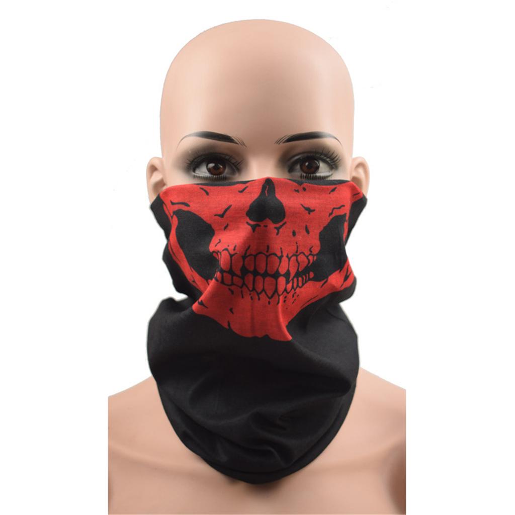 Многофункциональный бафф для шеи для велоспорта, маска для лица с принтом черепа на Хэллоуин, согреватель для шеи для активного отдыха и повседневной носки
