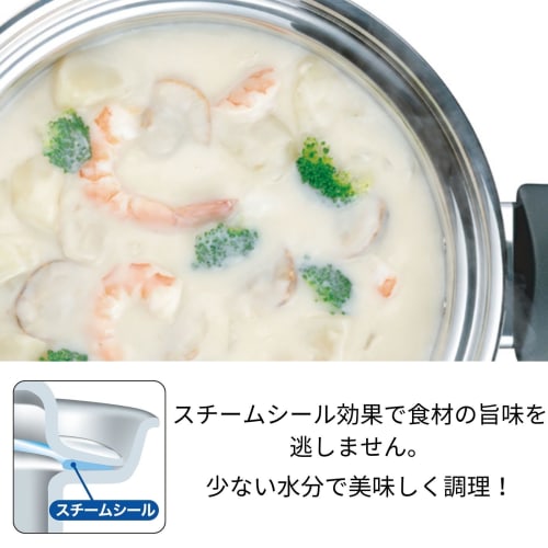 Urushiyama Metal Industry Steamer, 20cm, Heat Conductivity and Heat Retention for Delicious Cooking, Stainless Steel, Gas and Induction Compatible, Ma