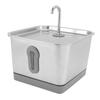 3.5L Stainless Steel Cat Water Fountain Activated Carbon Filtered Smart Sensing Quiet Automatic Pet