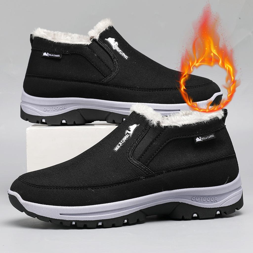Мужские зимние высокие сноубутсы с утолщенным хлопком, противоскользящие, водонепроницаемые, теплые, уличная обувь для холодной погоды