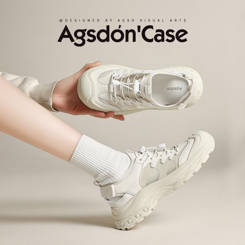 Строго отобранные спортивные сандалии Augustine женские летние 2025 новые сетчатые с отслеживанием маленькие белые папины кроссовки полые походные ботинки