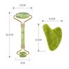 Массажный ролик для лица Гуаша Доска с двойными головками Натуральный кристаллический камень Подтяжка лица Инструменты для похудения