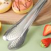Stainless Steel Food Tongs Versatile Secure Grip Adjustable Width Kitchen Serving Tongs for Home Bak