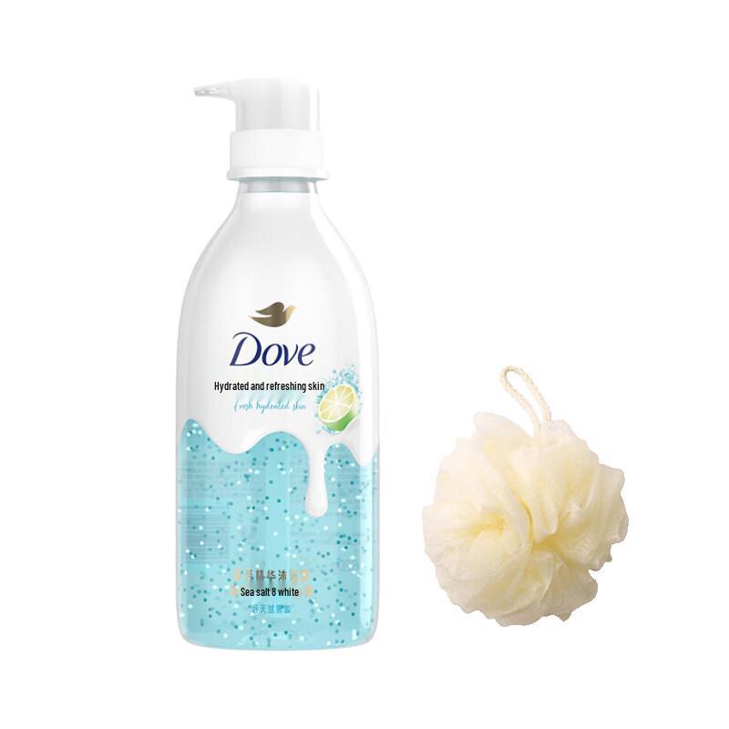 DOVE Гель для душа Essence для грубой кожи, Ледниковая морская соль и Белый грейпфрут