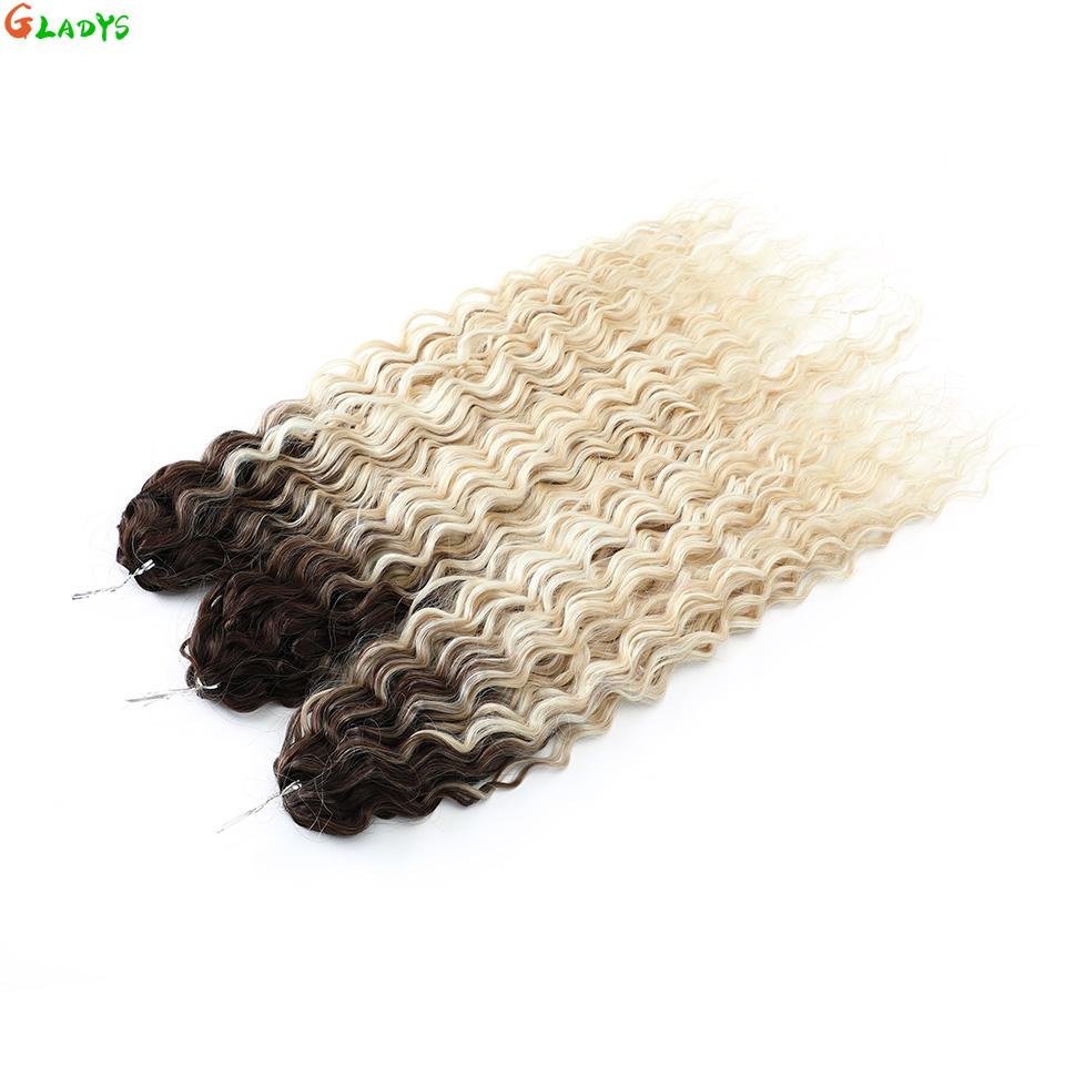 3Pcs 300Grams 22Inches Braids Crochet Orange Ariel Deep Water Wave Bio Synthetic Hair Piano Blond Brown 6# Black 1# Bundles
