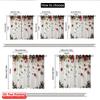 2D Flat Printing 2pcs Merry Christmas Popular Window Drapes Christmas Pine Branch Versatile Durable Polyester Without