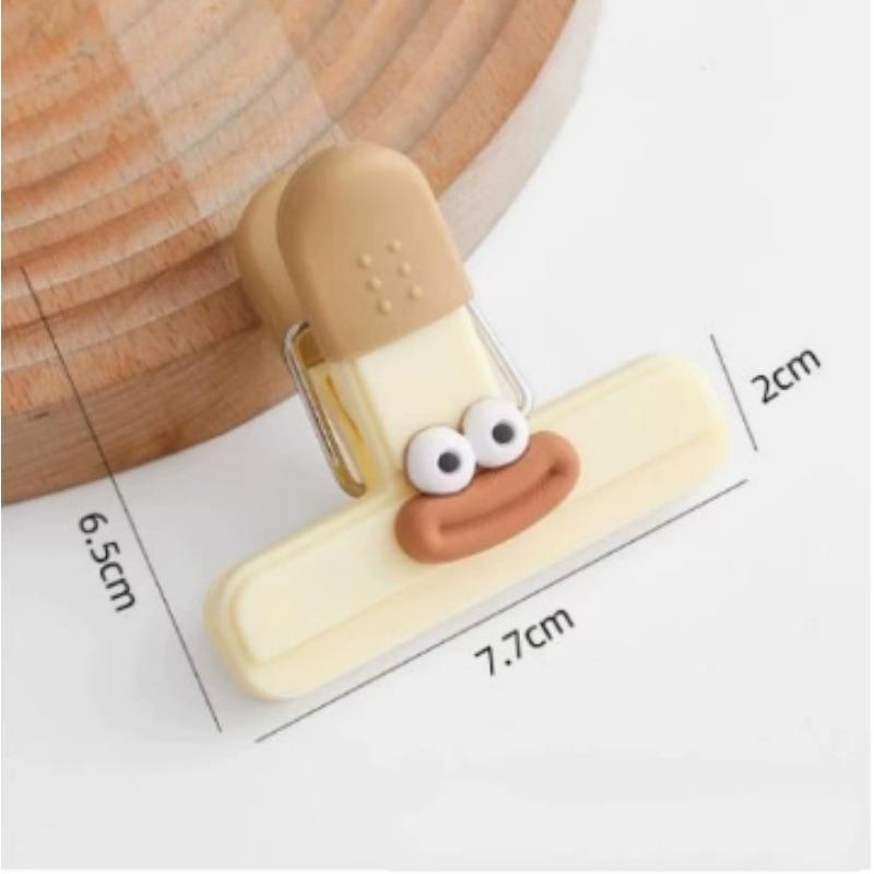 Креативная клипса для пакетов с едой, пластиковая клипса для запечатывания, кухонный инструмент для хранения, клипса для пакетов со снеками для холодильника, декоративная маленькая клипса для домашнего использования