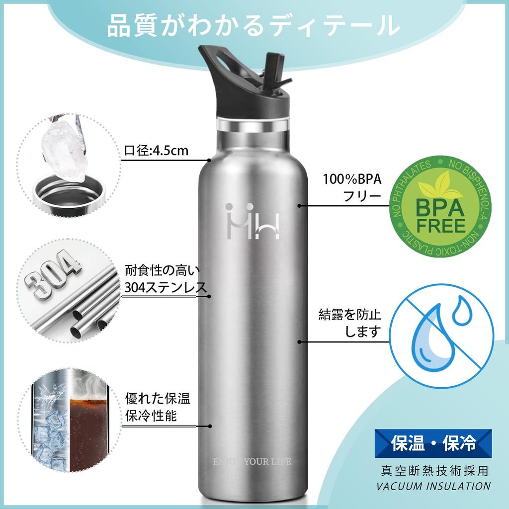 CHENGWEI 1 Liter Vacuum Insulated Water Bottle, Keeps Hot or Cold, Carbonated, and Sports Drinks Compatible, Direct Drinking, Leak-Proof, Wide Mouth,