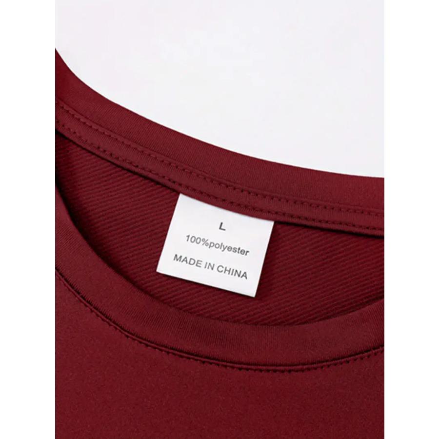 USA Print Short Sleeve T-Shirt For Male, Comfy Elastic Crew Neck Top, Men's Clothing For Summer Daily Wear & Workout