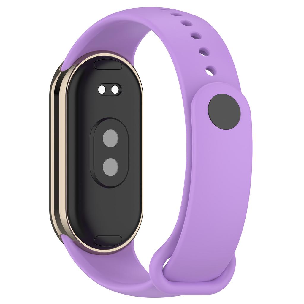 Для Xiaomi Smart Band 9 NFC/Band 9/Band 8 NFC/Band 8 Силиконовый ремешок для часов с металлическим коннектором