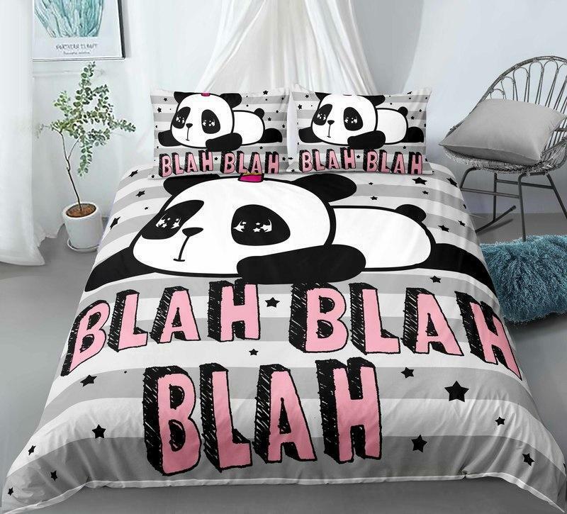 Panda Doona Quilt Duvet Cover Set Pillowcase Single Double Queen King Size Bed