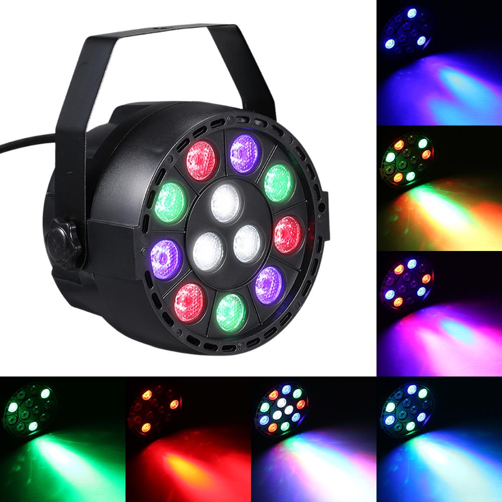AC90-240V 12 светодиодов Par Lights 8-канальное освещение сцены RGBW со смешиванием цветов со стробоскопом DMX и звуком