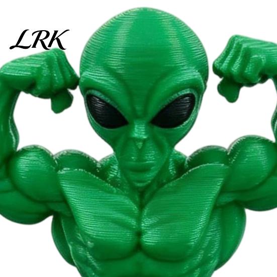 Научно-фантастический Коллекционный Подарок Новинка Статуэтка Инопланетянина, 3D Печатная Мускулистая Фигурка для Украшения Офиса Дома, Офиса, Игровой Комнаты, Рабочего Стола, Полки, Кофейного Столика