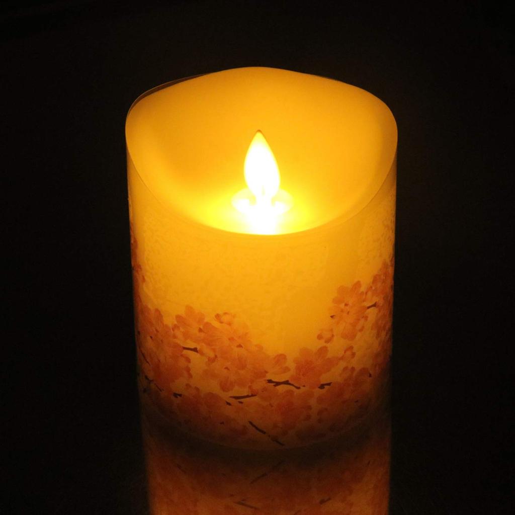 Свечи Нихон, Буддийская алтарная свеча Хасэгава, Светодиодная свеча "Хитотонари" дизайн лотоса, Стильная, Компактная, Подношение, 7,5 x 7,5 x 8,5 см, Номер продукта: