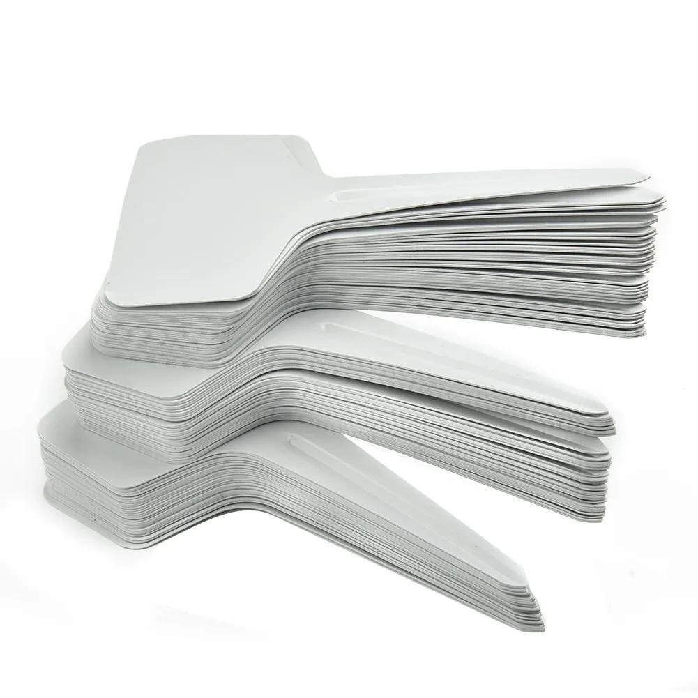 100 шт. Белые садовые этикетки Растения Водонепроницаемые Классификация Сортировка Значок Бирка Билет Пластиковая Доска для письма Вставляемая Карта