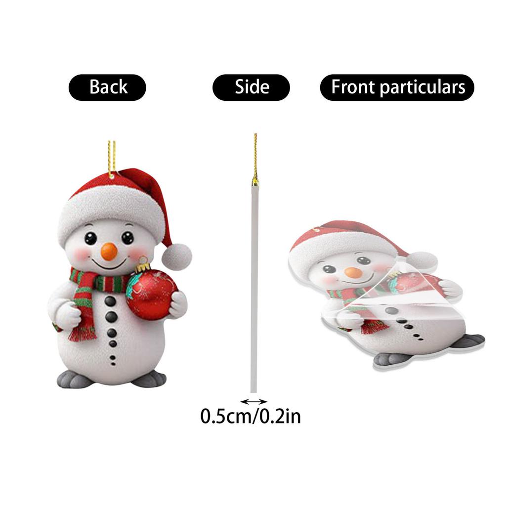 Рождественский календарь обратного отсчета. 24 симпатичных акриловых подвески в виде снеговиков. Рождественские елочные украшения, которые подойдут для семьи и друзей в праздничный сезон.