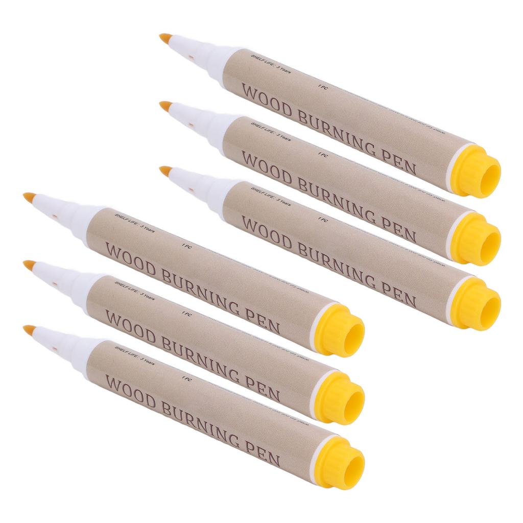 6Pcs Wood Burning Pen Kit Pyrography Marker Set Scorch Tools for Beginners Projects
