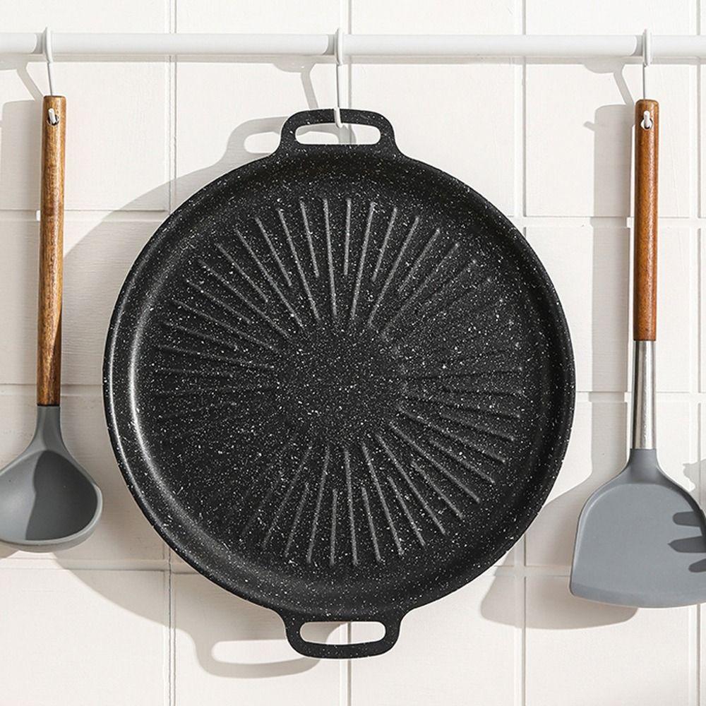 Non-Stick Frying Plate Carbon Steel BBQ Grill Pan Roasting Grill Tray Outdoor Barbecue