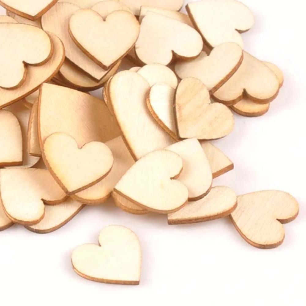 50/100pcs Flower Pattern Wooden Charms Pendant Home Decor Arts DIY Crafts
