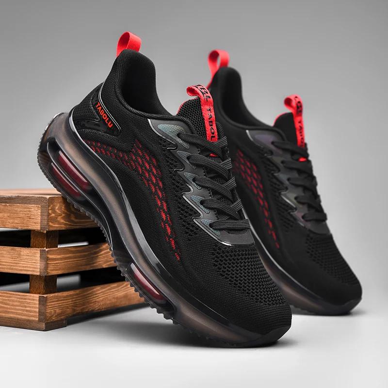 Кроссовки мужские новые модные на толстой подошве противоскользящие амортизирующие кроссовки для бега повседневные летние сетчатые туфли Zapatillas Hombre