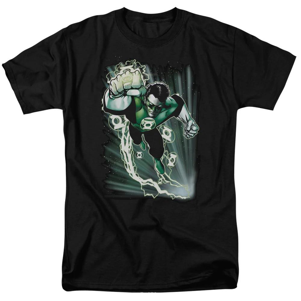 Green Lantern Emerald Energy Mens T Shirt Black