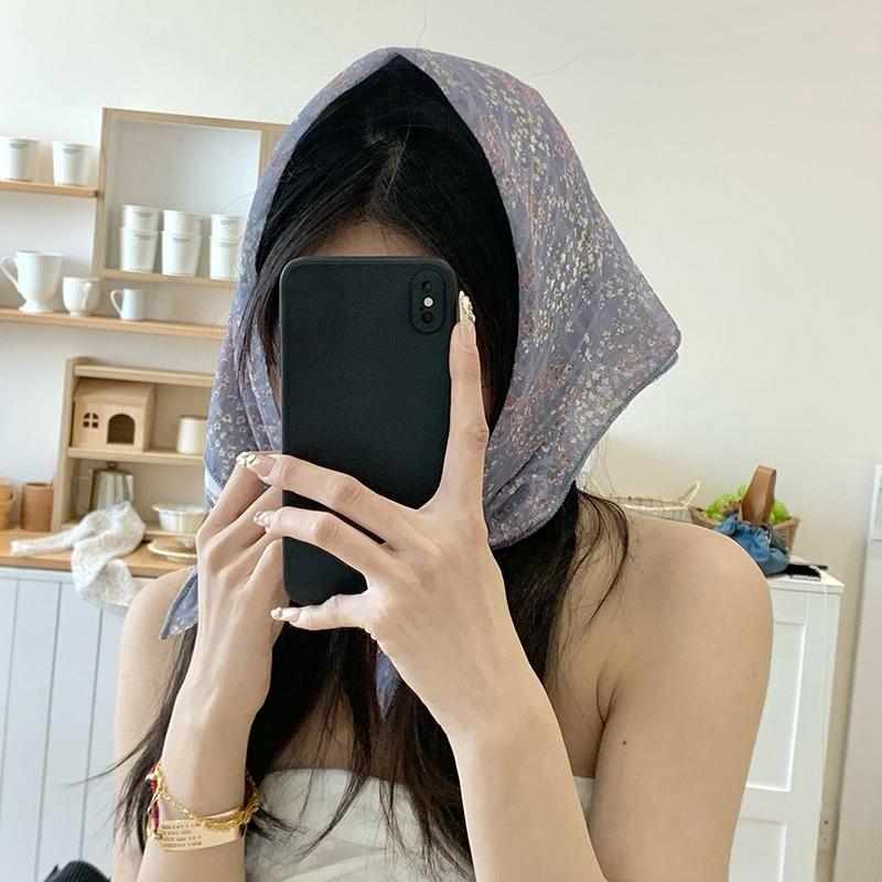 Ladies Silk Scarf Square Scarf High-end Printing Small Scarf Streamer Decorative Neck Silk Scarf Waist Fart Curtain