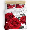 Красный и черный цветок розы белый комплект постельного белья 3 шт пододеяльник наволочка для детей взрослых пододеяльник двуспальная кровать комплект домашнего текстиля
