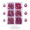6 сеток/коробка, разные размеры, стразы для ногтей с плоской задней стороной, хрустальное стекло, украшения для ногтей, украшение для ногтей SS6-SS20