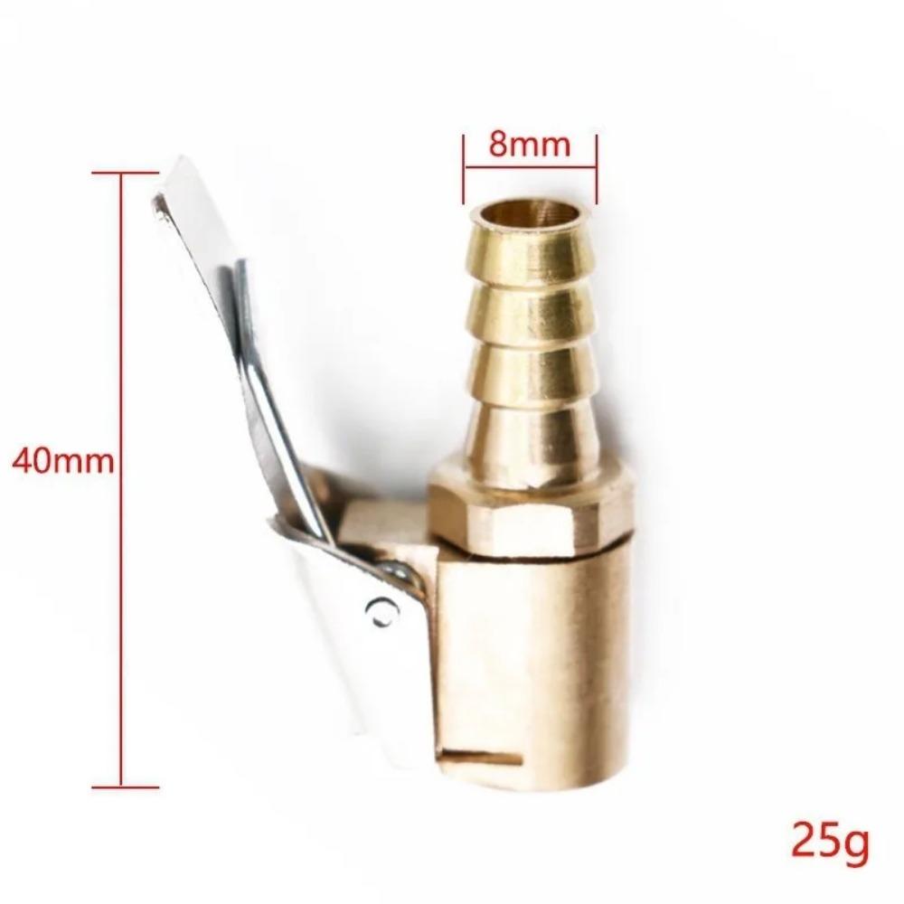 6mm 8mm Brass Open Flow Tire Inflator Chuck Lock-on Air Valve Connector for Car Truck Air Pump Hos Tire Chucks 1