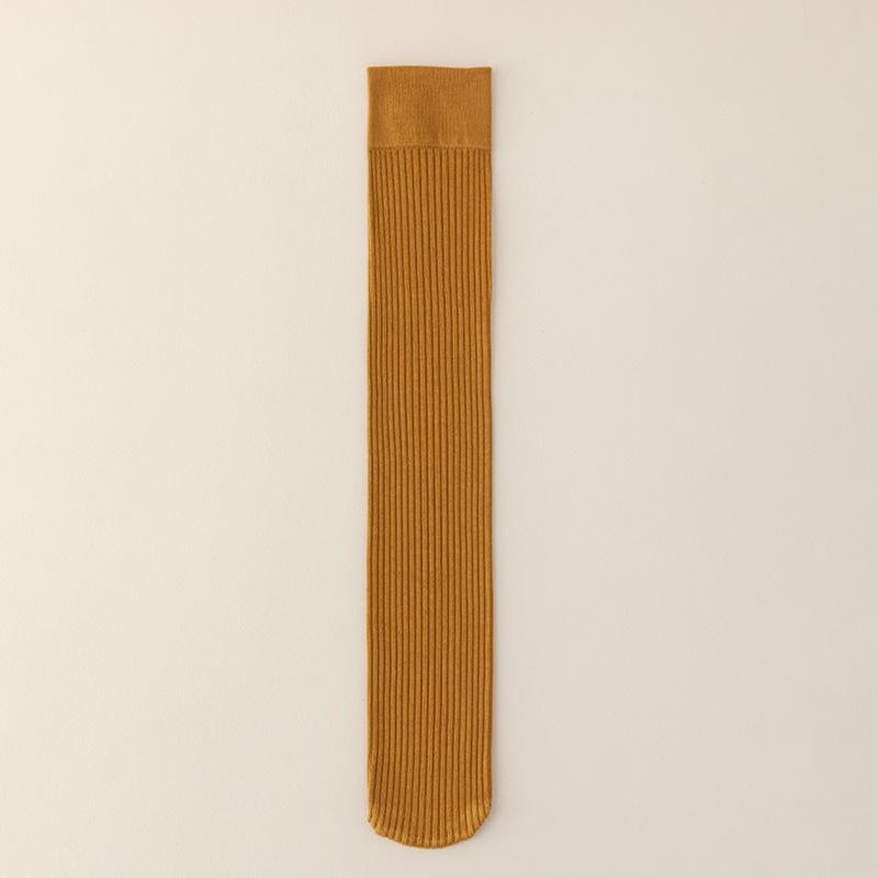 Женские хлопковые утягивающие носки до икр, однотонные, средней длины, нескользящие, с клеевыми точками